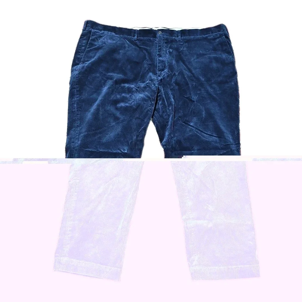 Polo Ralph Lauren Navy Blue Corduroy Pants Classic Fit Mens 50B x 30